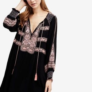 Free People Wind Willow Mini Peasant Dress